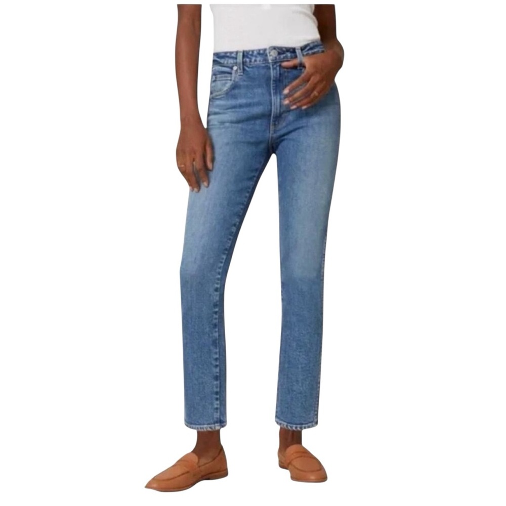 AMO DENIM 27 CHELSEA CROP JEAN - HOPE High Rise Straight Leg Relax Fit Women’s